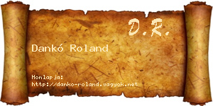 Dankó Roland névjegykártya